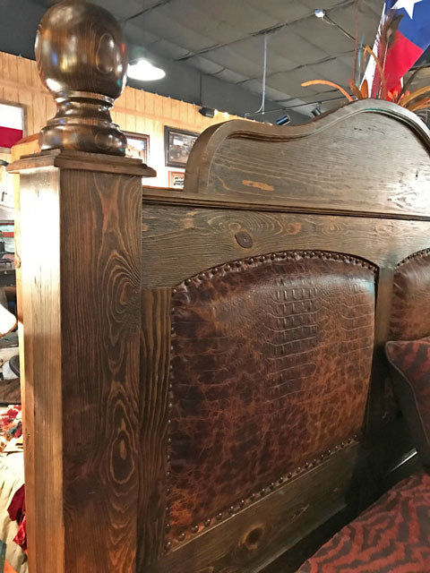 Western Leather Bed 