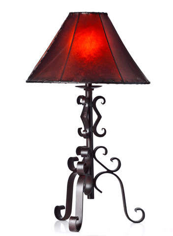 Double Scroll Wrought Iron Table Lamp