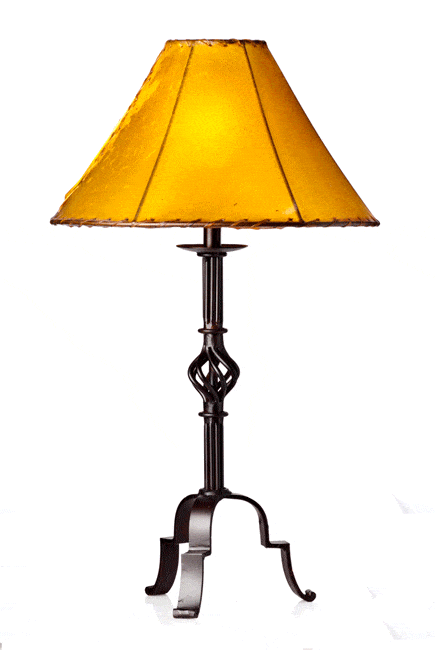 Wrought Iron Texas Twist Table Lamp
