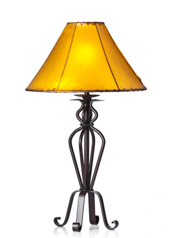 Elaborate Wrought Iron Table Lamp