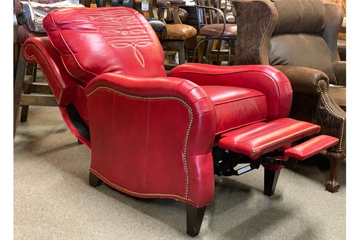 Panhandle Red Leather Recliner