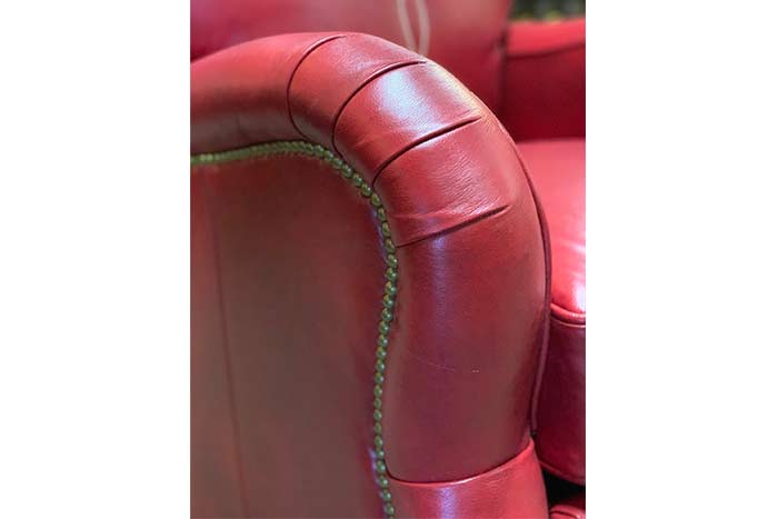 Panhandle Red Leather Recliner