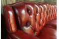 Toro Red Leather Sofa