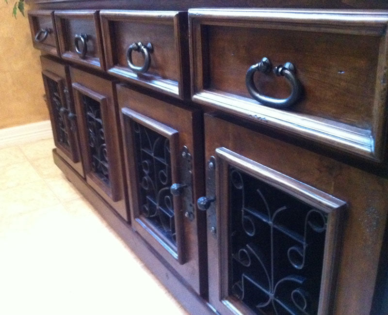 Rustic Iron Cabinet