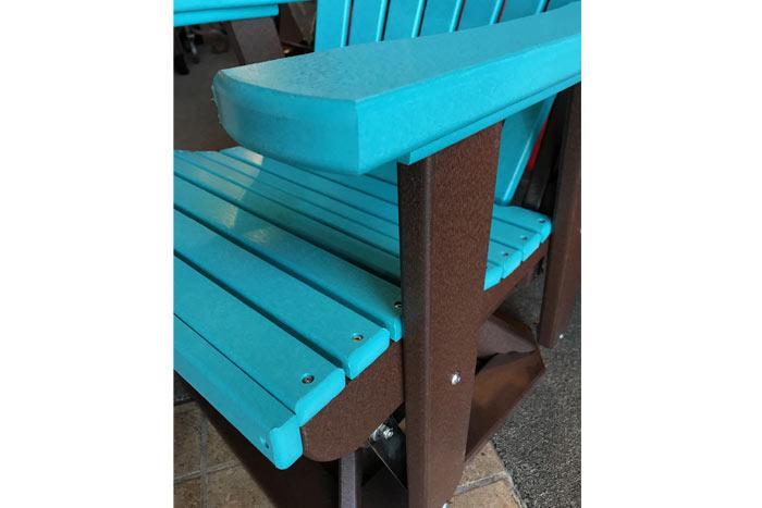 Turquoise Poly Outdoor Swivel Glider