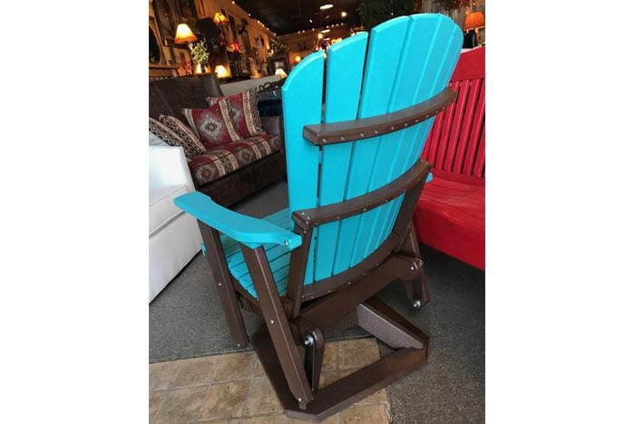 Turquoise Poly Outdoor Swivel Glider