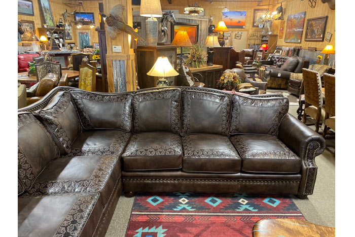 Rustic leather clearance sectionals