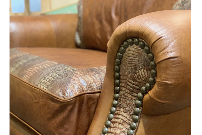 Almont Caramel Leather Sofa
