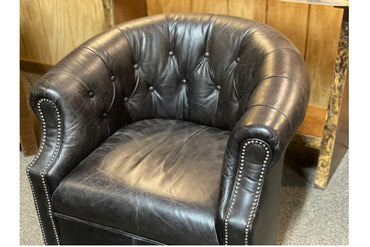 Leather Thinking Chair - Black