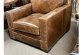 Cambridge Sycamore Leather Chair and Ottoman