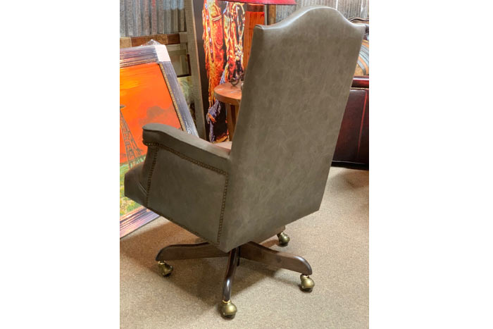 Gray Gator Leather Office Chair