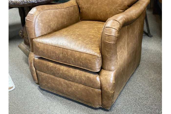 Highlands Saddle Leather Swivel Chair