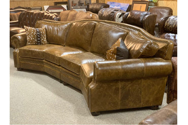 Hidalgo Leather Conversational Sofa