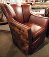 Western Leather and Cowhide Chair