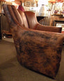 Leather and Cowhide Swivel Chair