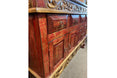 Red Crackle Carved Buffet