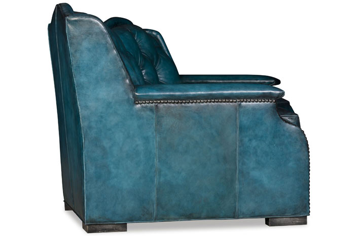 Barton Turquoise Leather Sofa - Stunning Leather Couch – Hat Creek ...