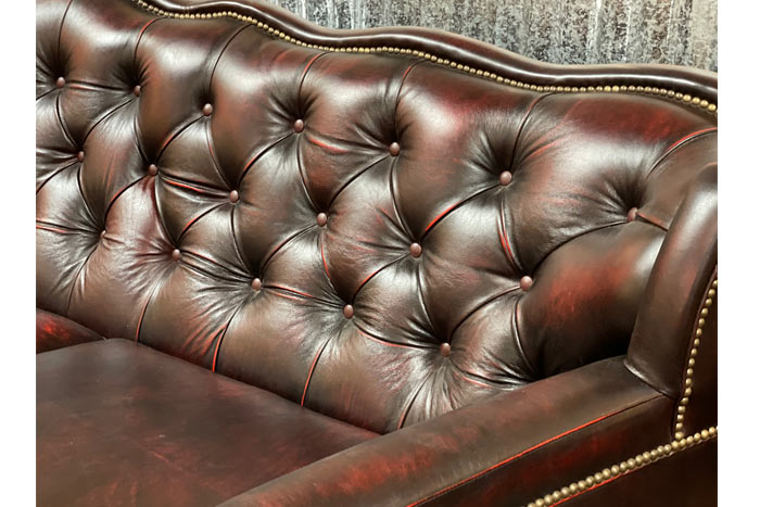 Tucker Toro Red Leather Sofa