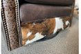 Tulsa Swivel Chair with Cowhide and Ostrich